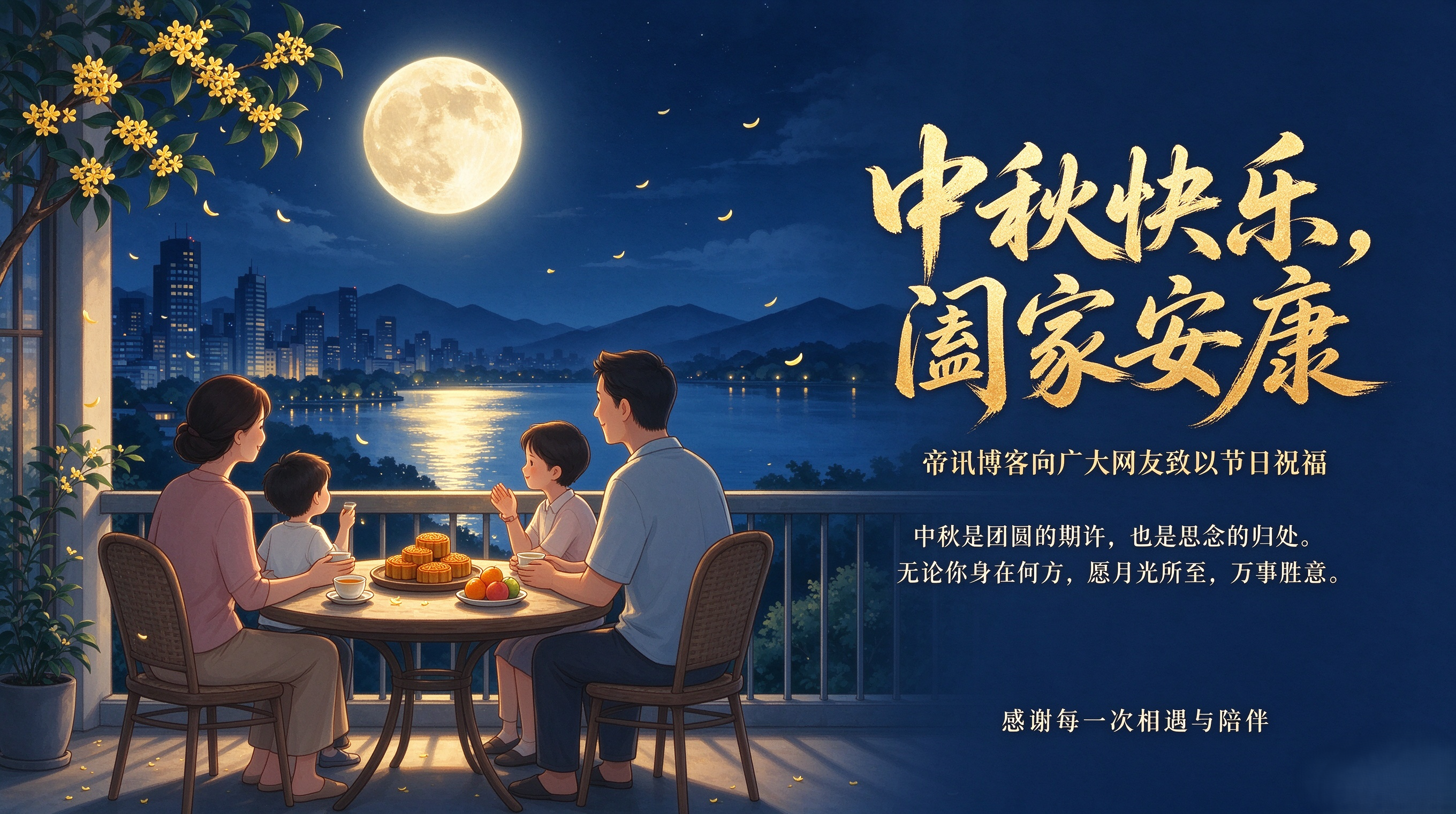 月满中秋,岁岁安澜|帝讯博客致全体网友中秋贺词